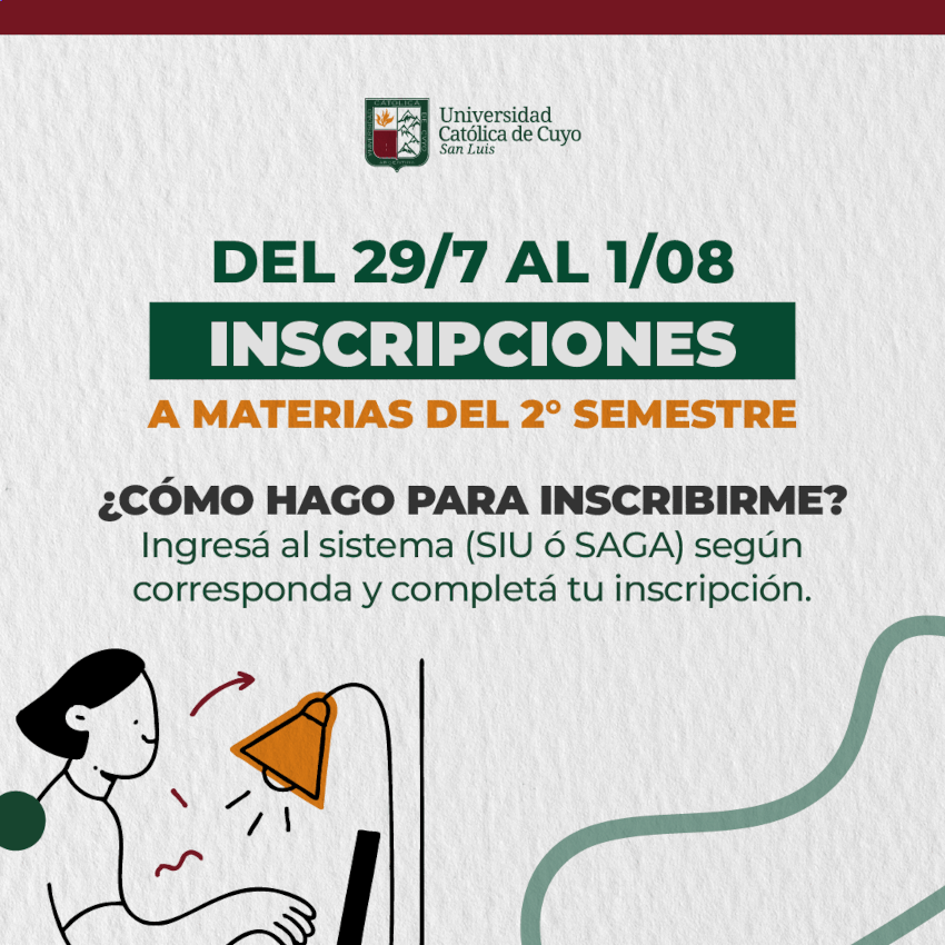 Inscripciones Materias 2° semestre 